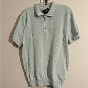 Allen Edmonds 100% Cotton Men's Light Green Polo Shirt